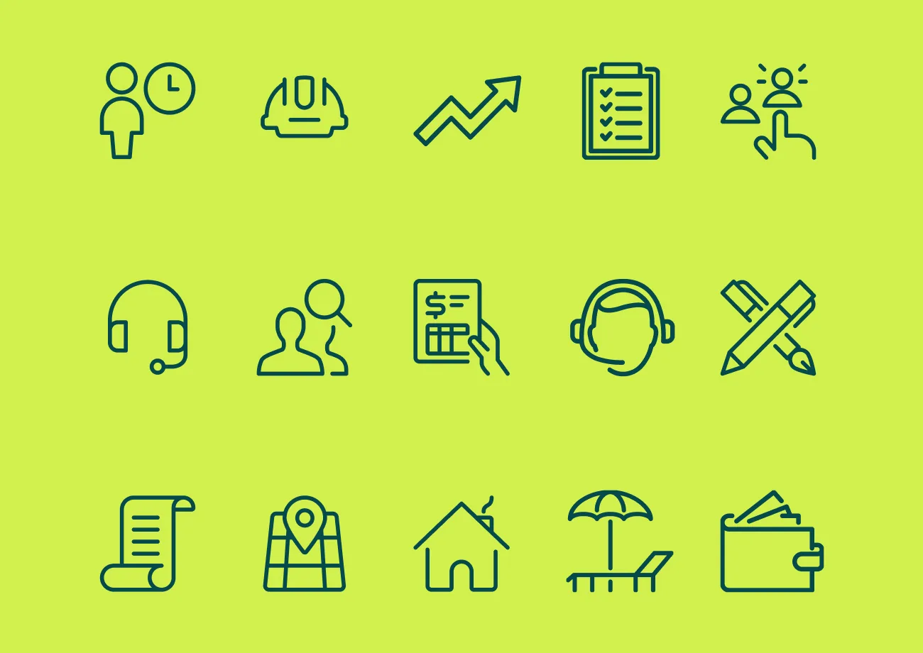 Individuelles Icon-Set der NKV-Website
